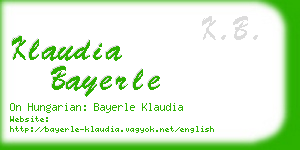 klaudia bayerle business card